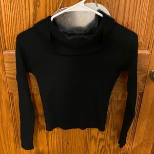 Brandy Melville crop ribbed black long sleeve.